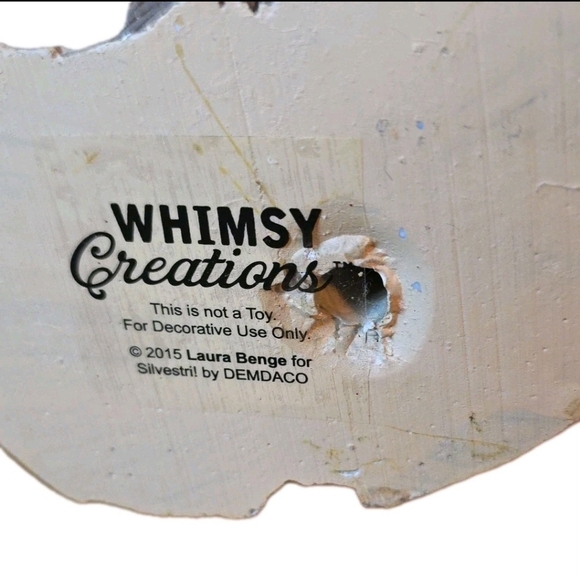 Whimsy Creations Colorful Wooden Carved OWL W/ Witch HAT 2015 Laura Benge 14.5" - Picture 6 of 16